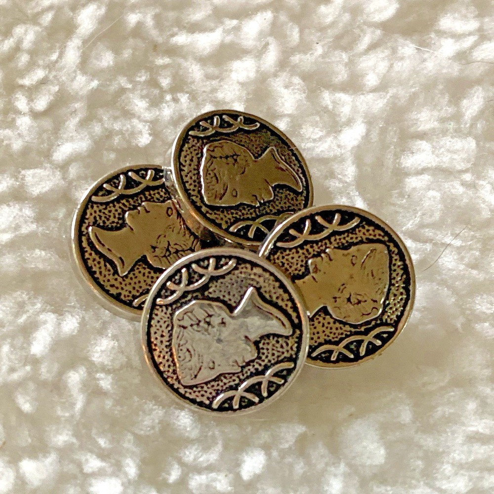 Pair of Vintage Estate Tiny Mercury Dime Silver Tone Linked Cufflinks